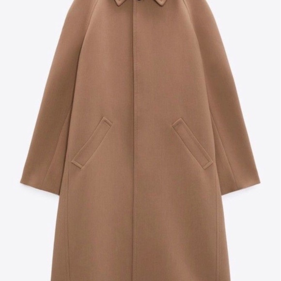 Zara Long Pocket Coat. Size Small. New With Tags! - Picture 4 of 5